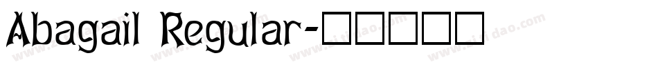 Abagail Regular字体转换
